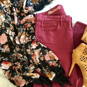 Madewell Skinny Skinny Berry ❤️ Jeans 27 NWOT!